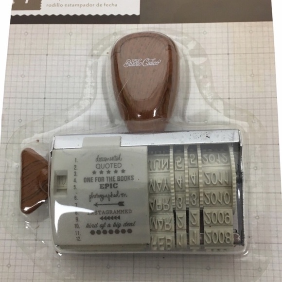 STUDIO CALICO Roller Date Stamp Phrases Scrapbooking Crafter Planner Accessories - Picture 2 of 4